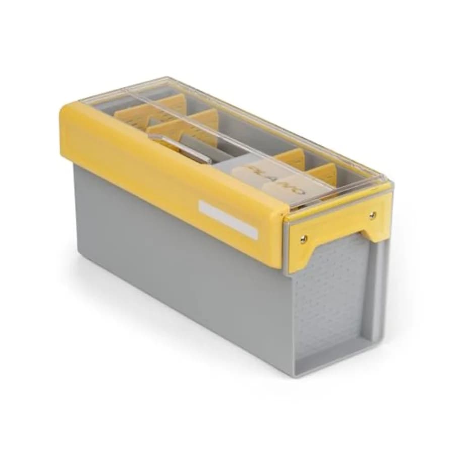 Premium Tool Box for Spinnerbait, Transparent and Yellow, Ruggine Resistant, Waterproof Organizer for Buzz Bait