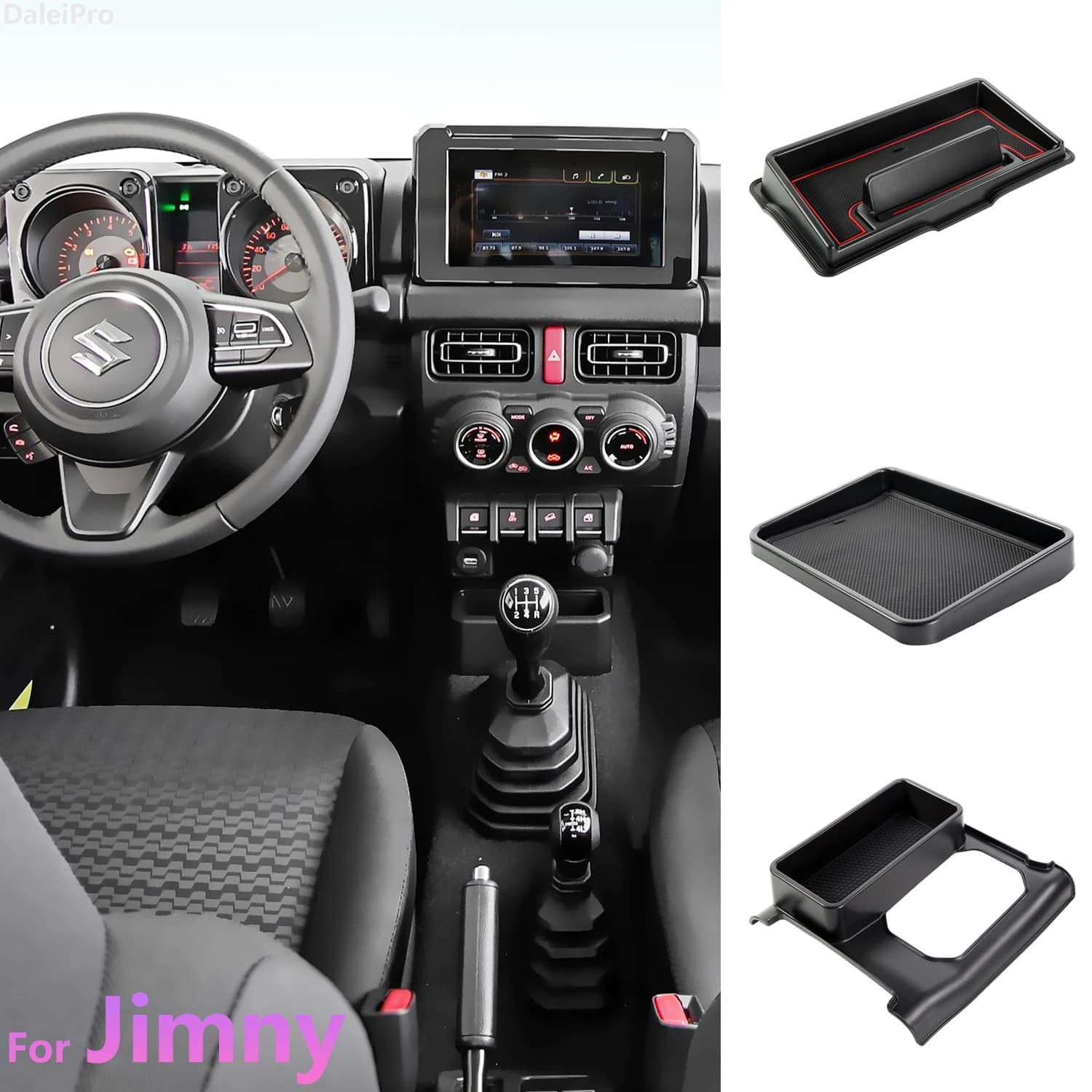 For Suzuki Jimny 2019 2020 2021 2022 2023 2024 2025 JB74 JB64 Center Console Organizer Tray Gear Shifter Storage Box Accessories