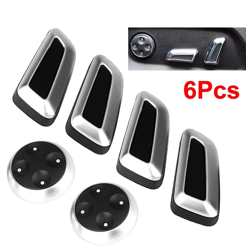 6 pezzi manopole di copertura di regolazione del seggiolino auto per interruttore a pulsante compatibile con A3 per A4 per A4L B8 A5 per A6 Q3 Q5