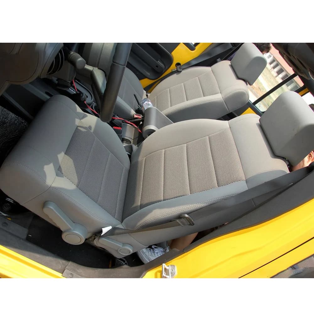 Car Special Seat Cover For Jeep Wrangler 4 Door JK 2008 2009 2010 Full Surround PU Leather Seat Cushion Auto Seat Protection Pad