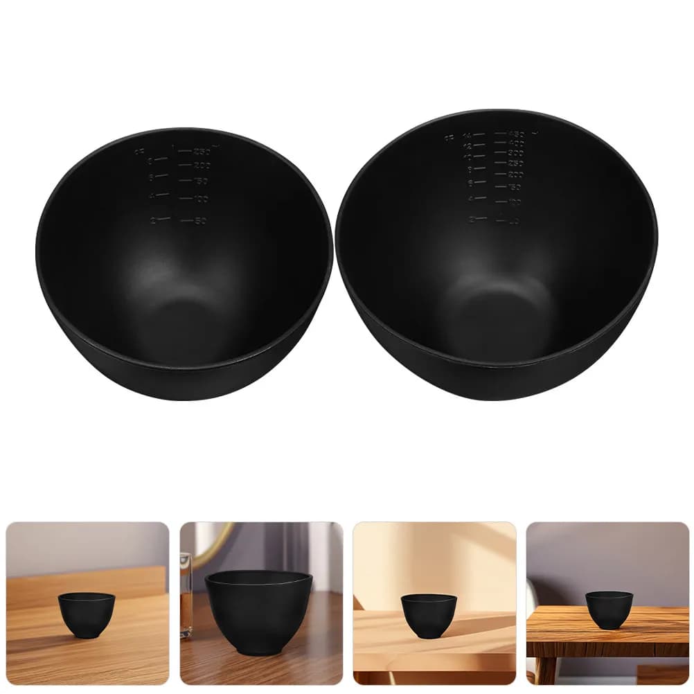 Set di 4 Ciotole in Silicone per Maschere Facciali, Bocca Larga, Facili da Pulire, Impilabili, Strumento di Bellezza per Estetiste, Cura della Pelle Fai-da-Te, Spa e Salone