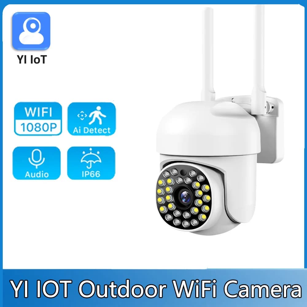 2MP PTZ YI IOT WiFi Esterno 4X Zoom Digitale Telecamera di Sicurezza Domestica Auto Tracking Audio Bidirezionale Video Sorveglianza CCTV telecamera