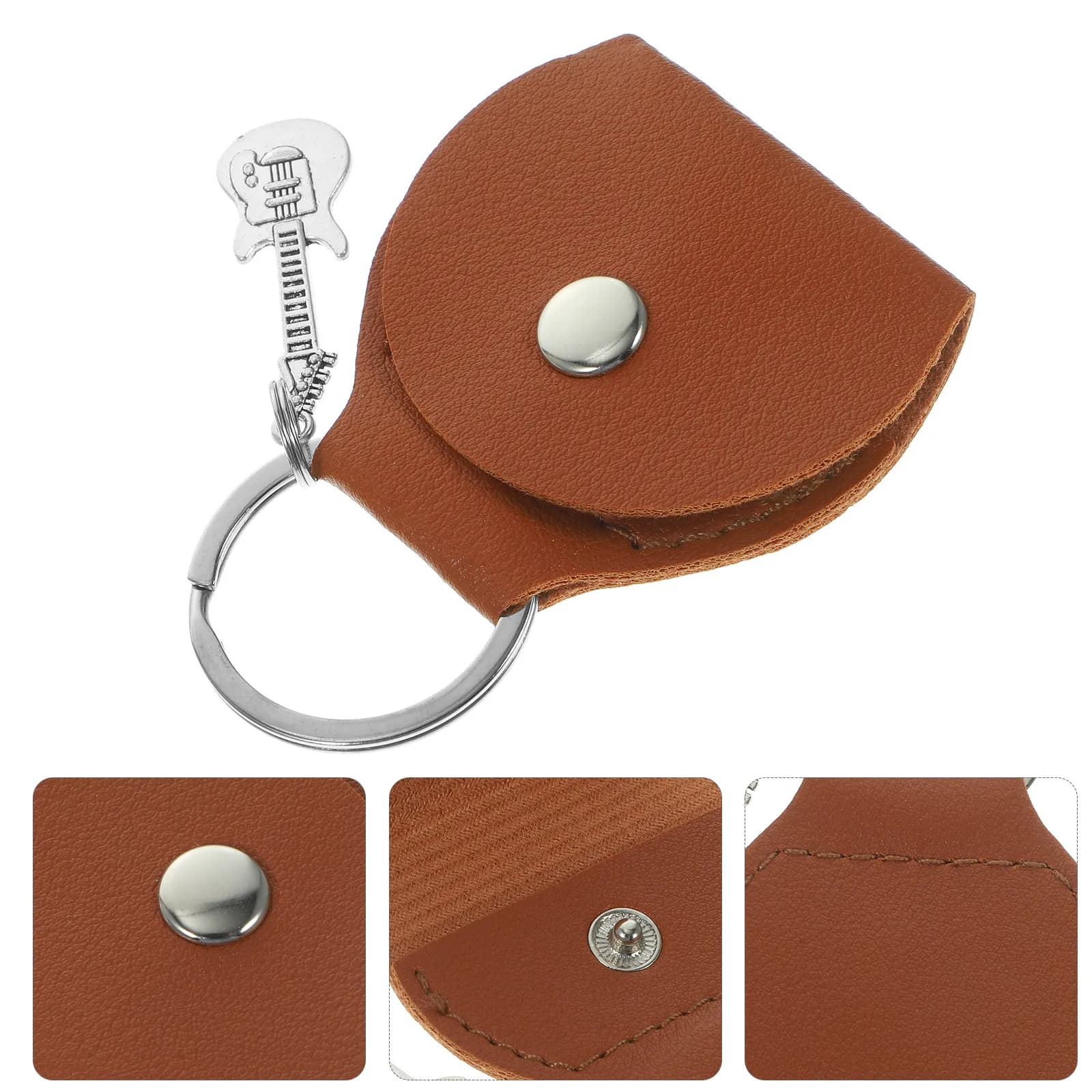Portachiavi Porta Plettri per Chitarra, Contenitore Portatile Premium per Plettri, Adatto per Chitarra, Basso, Mandolino, Banjo, Ukulele, Borsa Portaoggetti