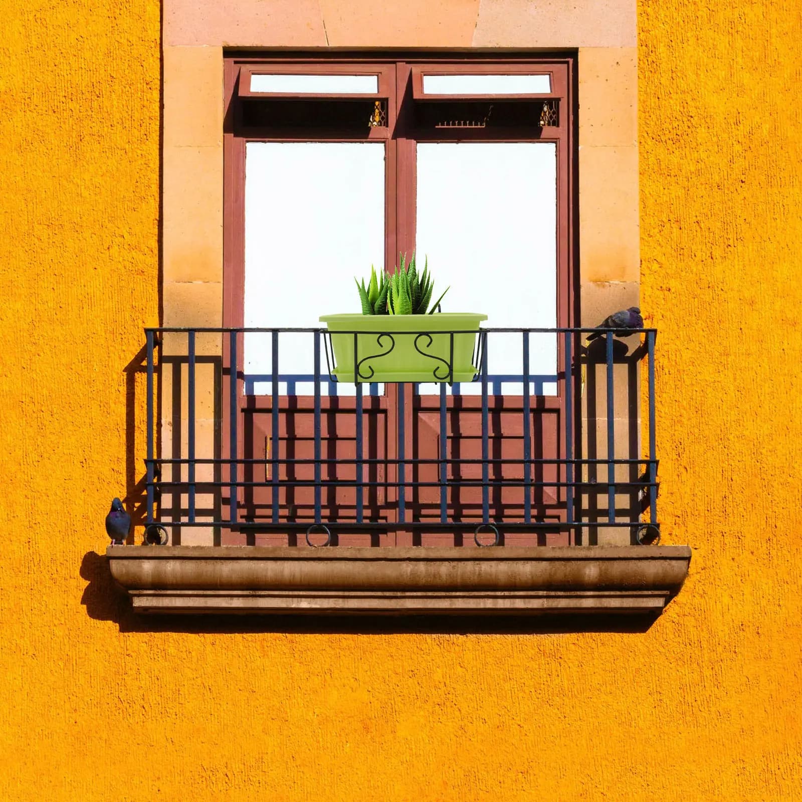 1Set Rectangular Plastic Hanging Railing Flowerpot Balcony Flower Pot Gardening Supplies Vegetable Planting Box Multi-Function