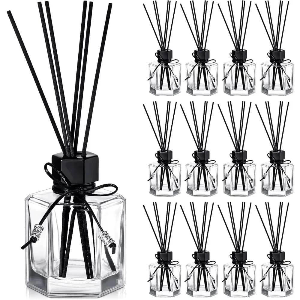 Set Diffuser of Aromi Volcano Series with Glass Sticks for Essential Oils, Luxury fragrance for Home, Blue Cobalt 8oz