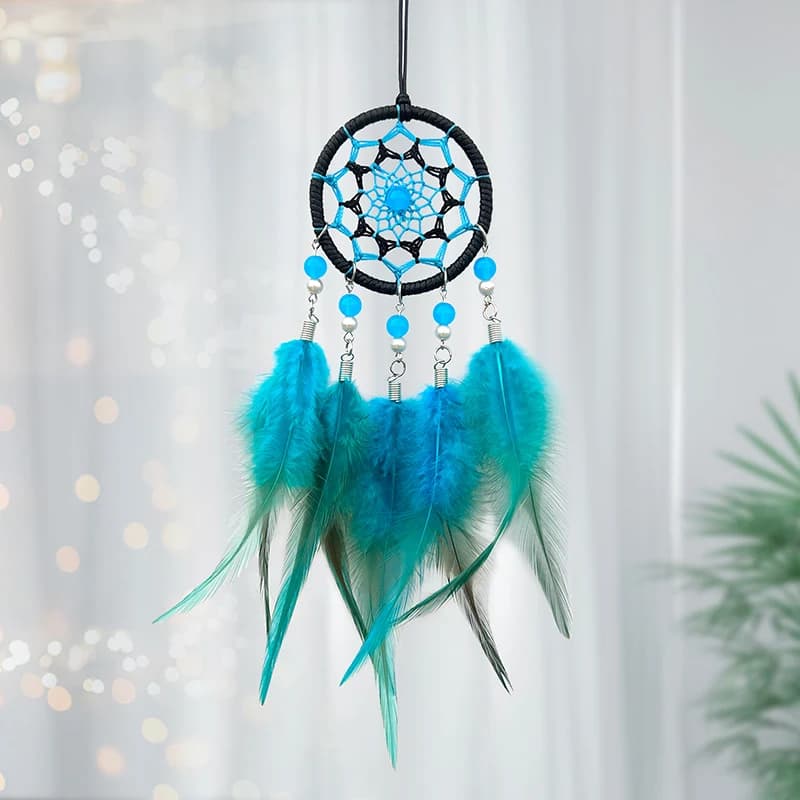 Dream Catcher Hand-woven Feather Wind Chime Creative Car Pendant Bedroom Wall Hanging Festival Party Gift Home Decoration Crafts