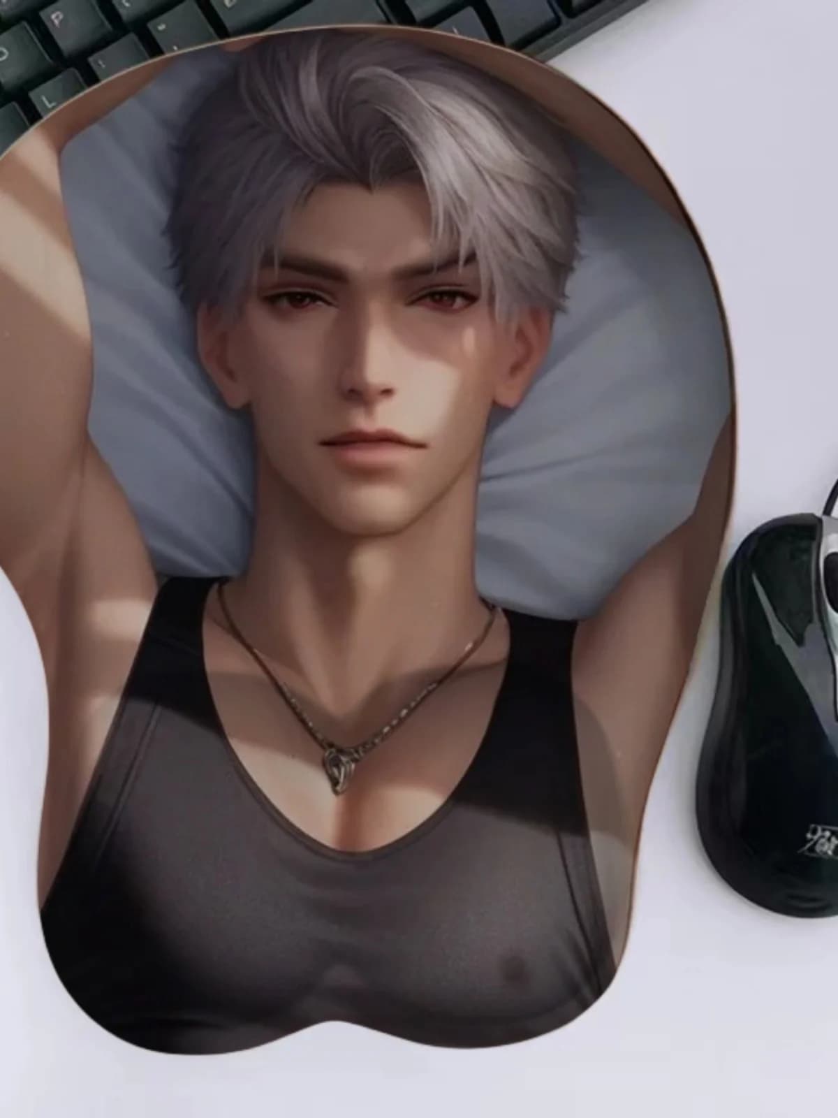 Anime Love and Deepspace Sylus Zayne Cosplay 3D Pectorales Poggiapolsi Mouse Pad Cartoon Desktop Playmat Mouse Zerbino Regalo di Natale