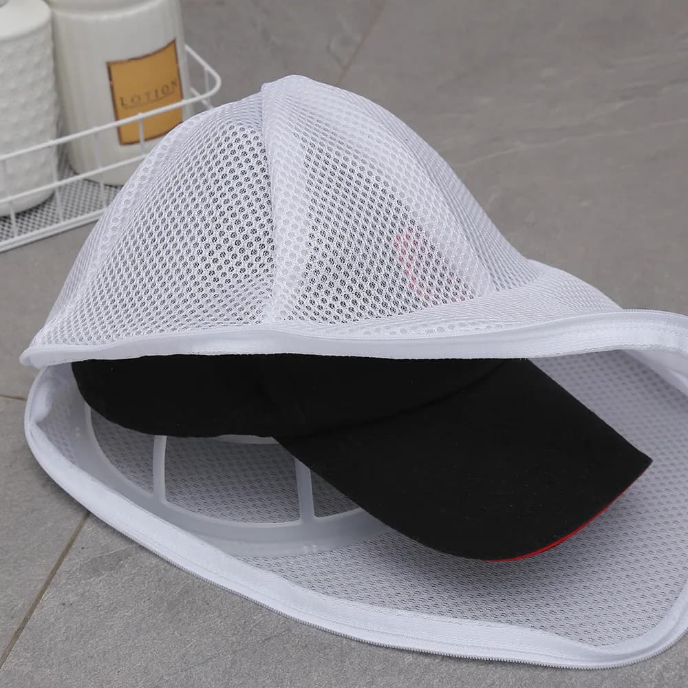 Baseball cap washing bag anti deformation washing machine hat convenient washing bag machine washing mesh bag
