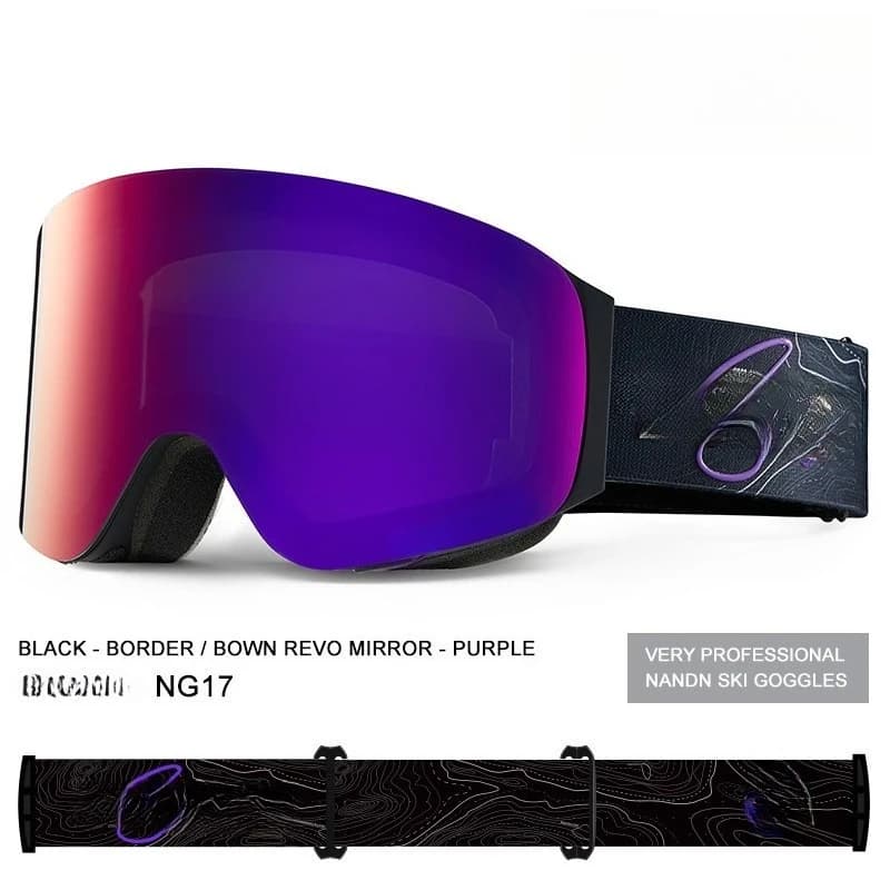 Flip Up Ski Goggles Anti Fog HD Lens Snowboarding Protective Glasses, Unisex Winter Snow Sport Eyewear, Various Colors Available