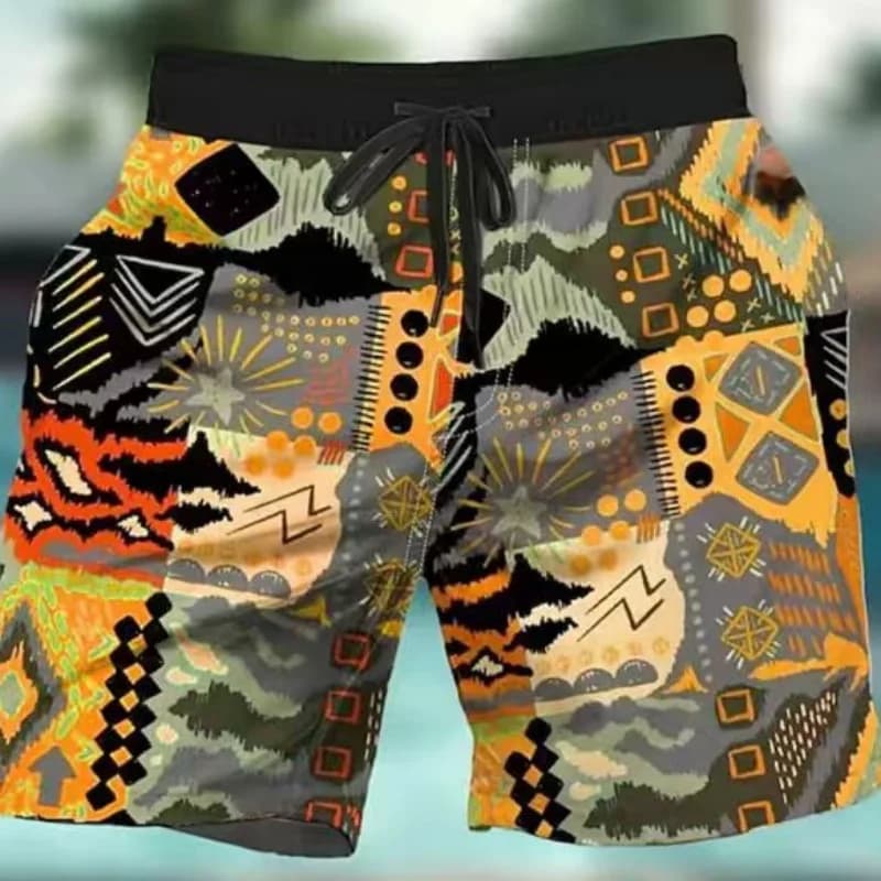 Simple Pineapple Graphic Beach Shorts Pants Men 3D Printing Surf Board Summer Hawaii Swimsuit Swim Trunks Cool Ice