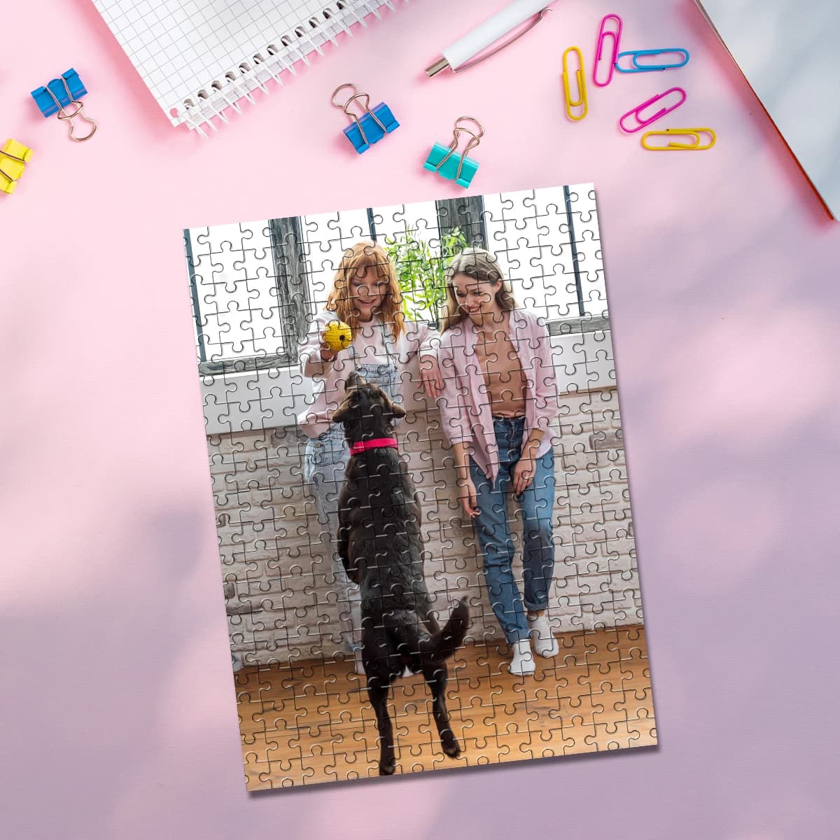 35/150/300/500/1000pcs Personalized Custom Photo Puzzle Pet dog DIY Photo Puzzle Portrait Personalized Family Gift