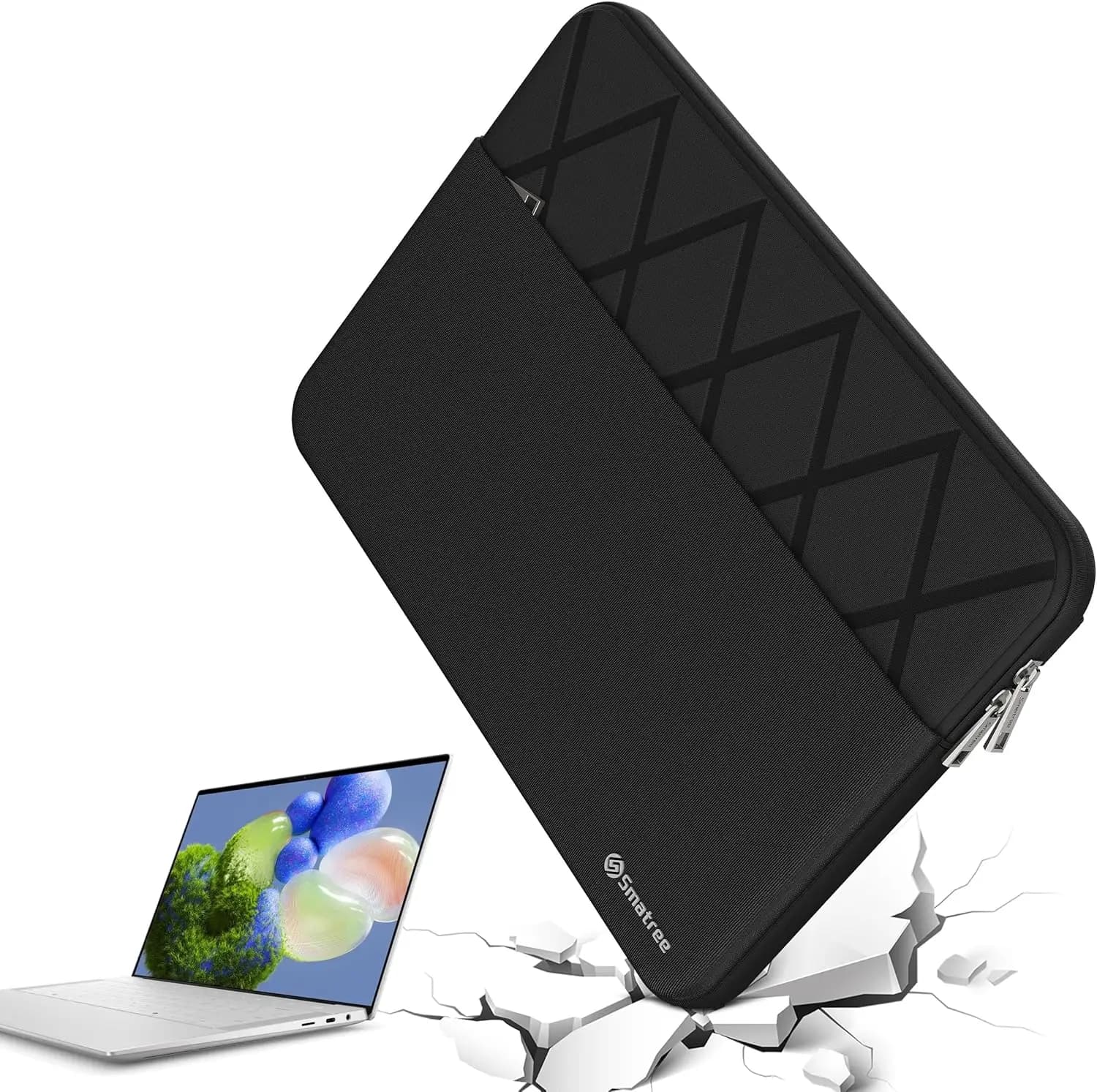 Smatree Custodia per laptop anti-shock da 14 pollici su misura per DELL XPS 14 9440, Precision 3470/3480/3490 Workstation Borsa per laptop da 14 pollici