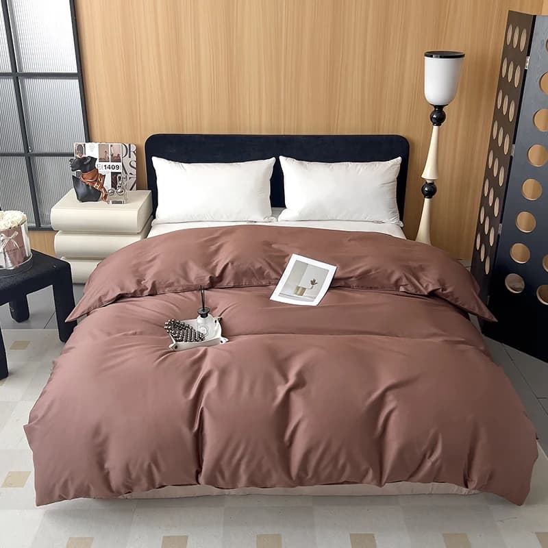 Nuovo 100% cotone tinta unita copripiumino singolo morbido copripiumino biancheria da letto kaki 160x210 180x220 220x240 diverse dimensioni Queen