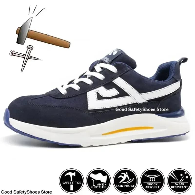 Scarpe da ginnastica da lavoro leggere Uomo Donna Scarpe da lavoro Calzature Scarpe antinfortunistiche sportive da uomo a prova di foratura Stivali Scarpe protettive con punta in acciaio