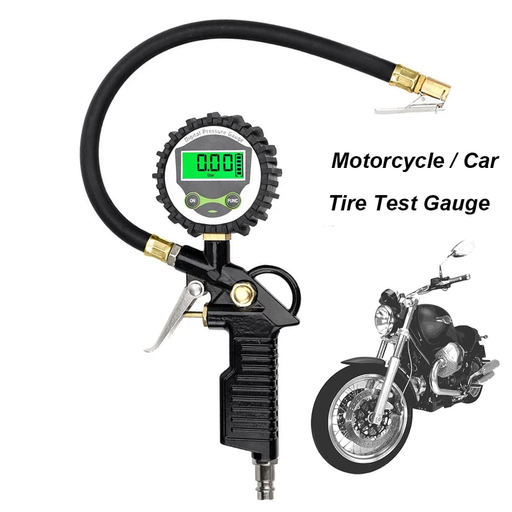 Tubo di gonfiaggio con manometro per Tester per pneumatici moto TPMS sistema di monitoraggio della pressione dei pneumatici strumento diagnostico per Test accessori per auto universale