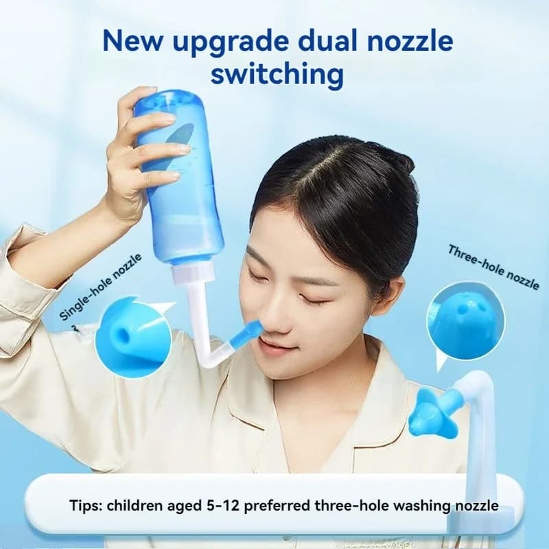 Nasal wash bottle 1 piece 300ml Nasal cavity bottle and nasal washing for adults and children physiological manual for rhinitis salina