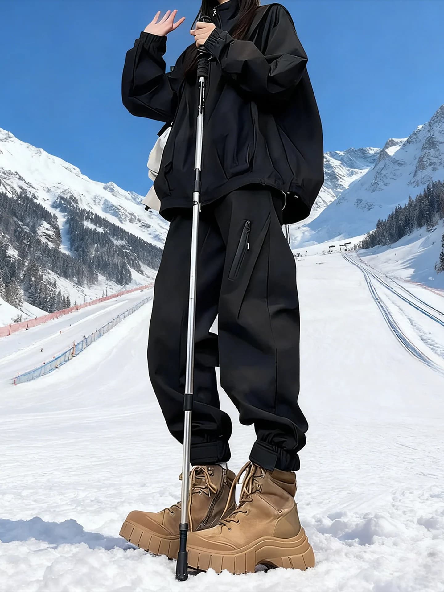 Pantaloni da snowboard impermeabili foderati in Fce Pantaloni casual da uomo con stivali Calzature vincolanti per l'arrampicata invernale