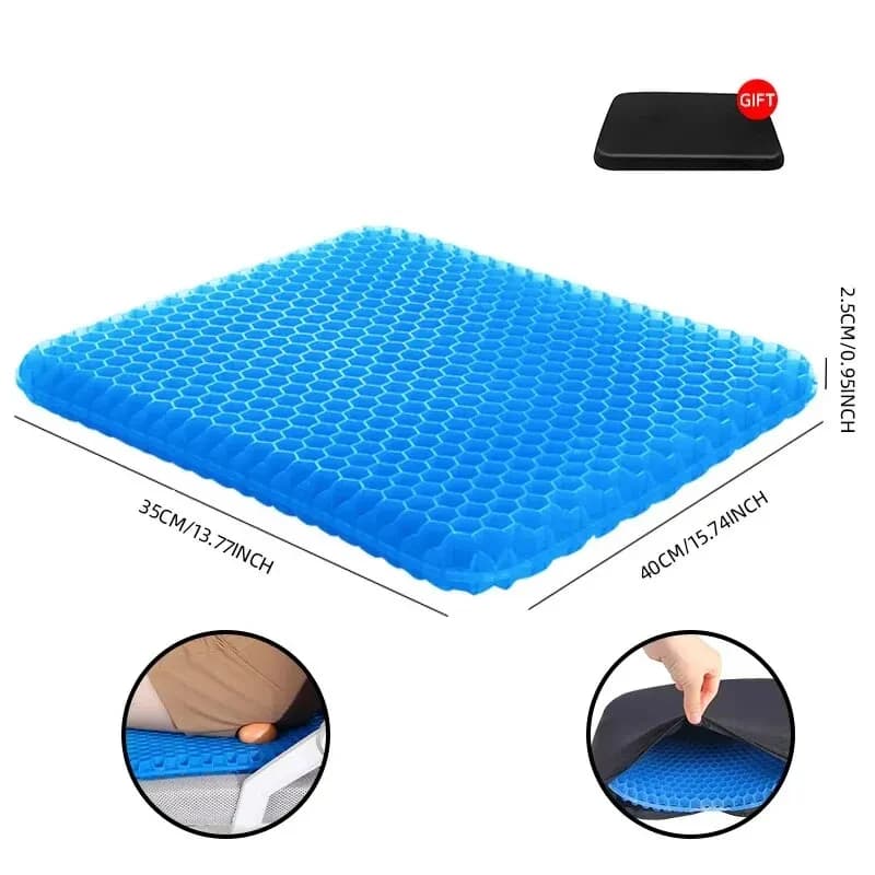 Home Household Gel Seat Cushion Summer Breathable Honeycomb Back Support Pain Relief