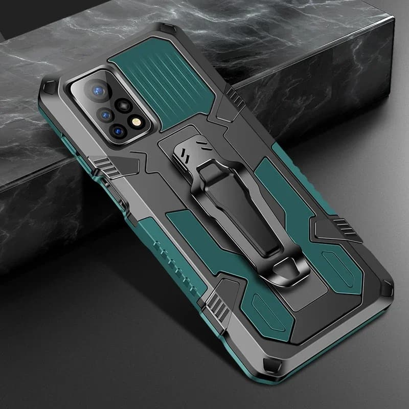 Custodia con Clip da Cintura per Xiaomi Poco F3, Cover Posteriore per Redmi Note 10 Pro Max, Custodia per Redmi K40 Pro, Cover Rigida per Xiaomi 11X Pro F3 3F