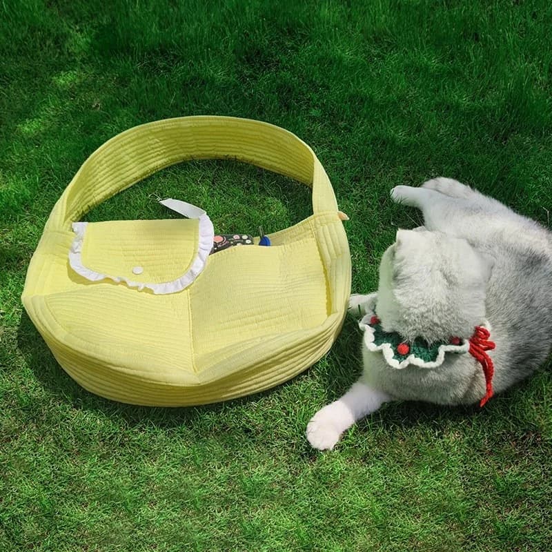 Zaino per animali traspirante fatto a mano Borsa da viaggio morbida e confortevole per cani e gatti Borsa da viaggio leggera per uso esterno primavera estate