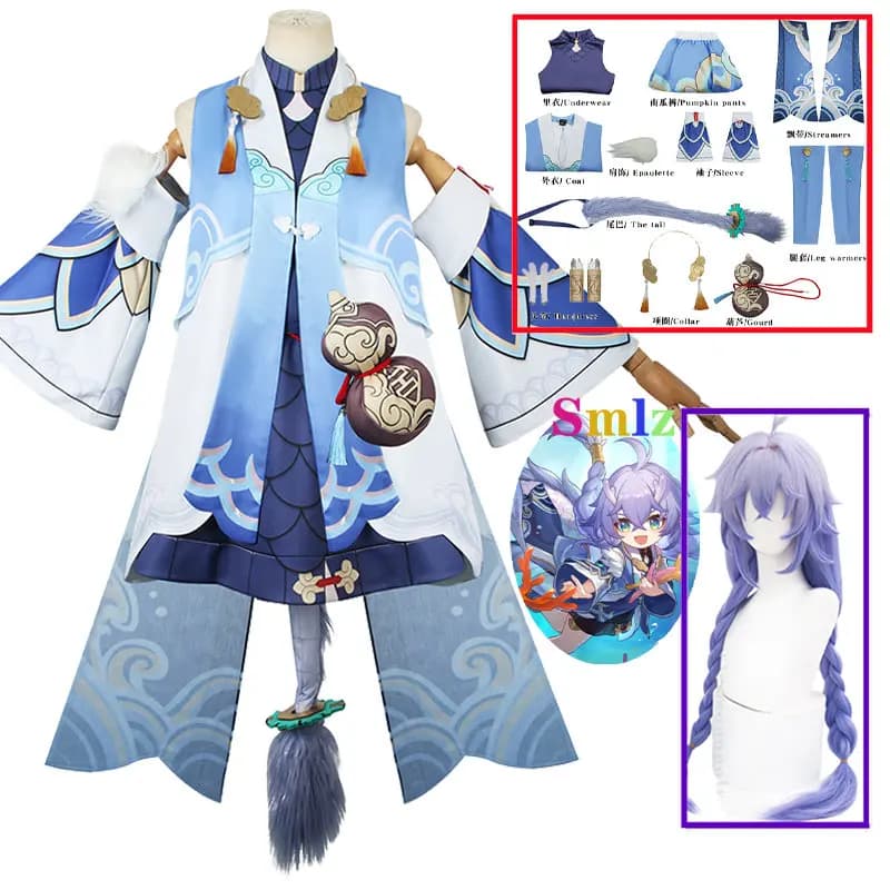 BaiLu Cosplay Anime Honkai Star Rail Costume Cosplay Ragazza Abito antico Uniforme Halloween Carnevale Party Outfit Parrucca Bailu