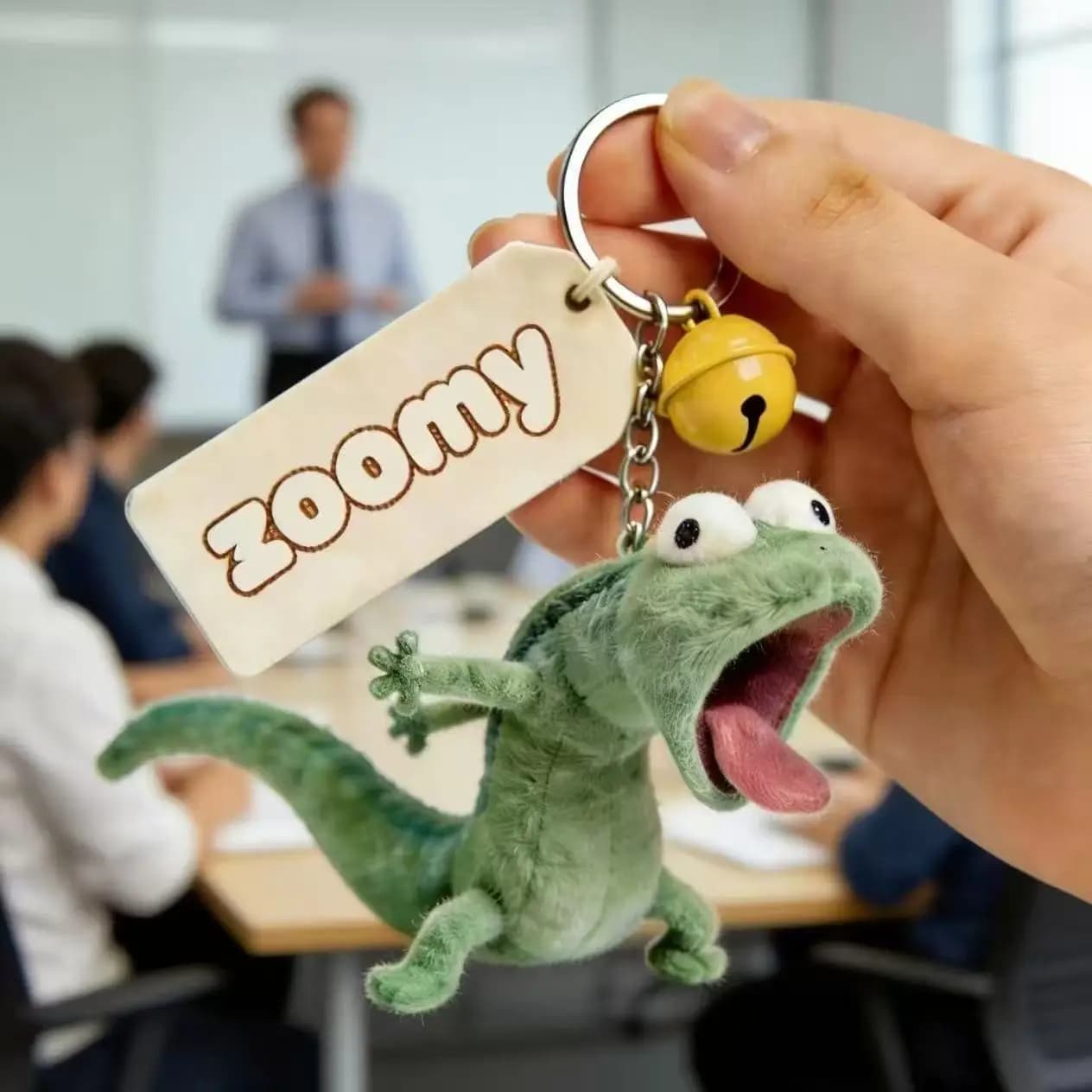 Nuovo Ciondolo Peluche a Forma di Lucertola Cartoonesca, Giocattolo Morbido da 13CM per Bambini