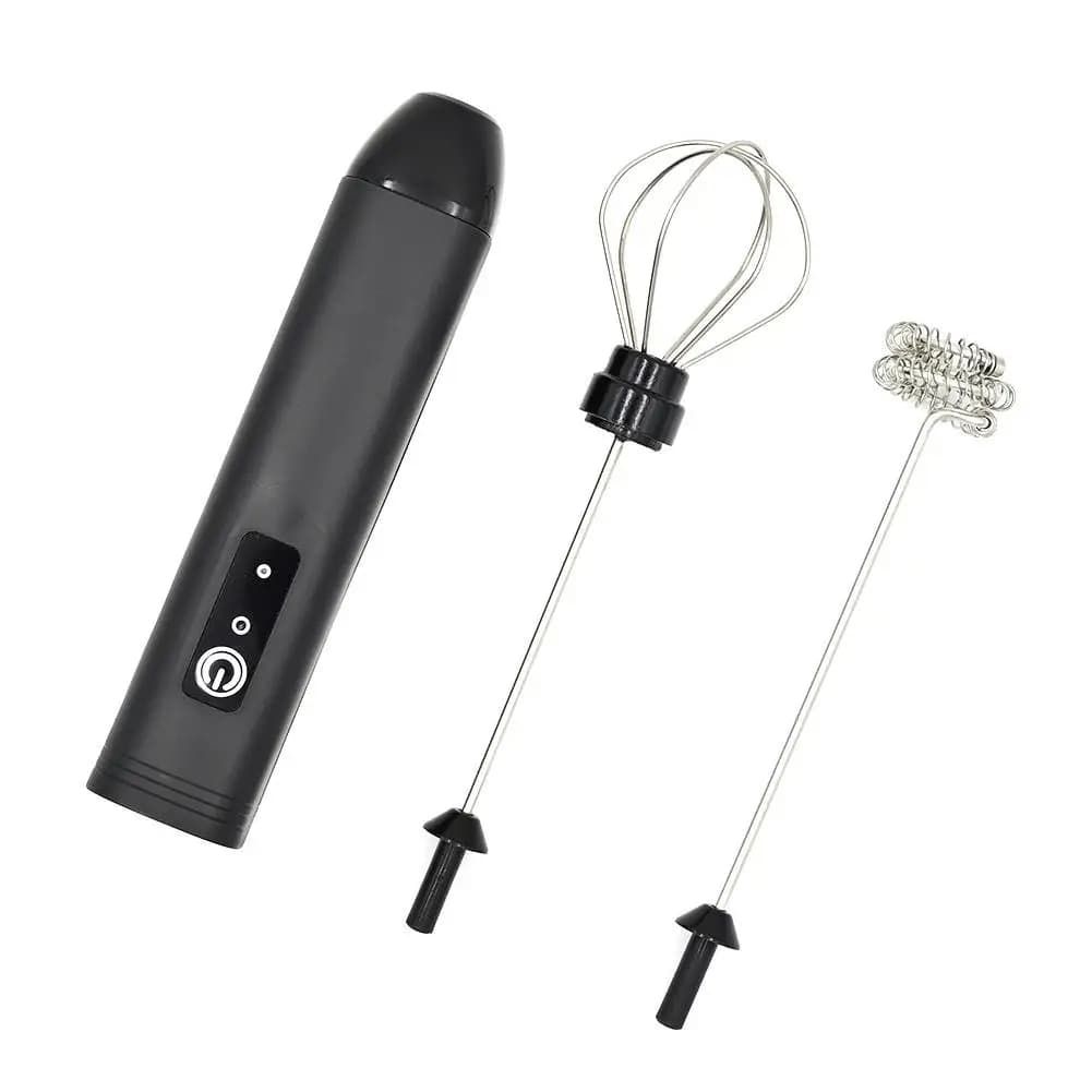 Three Speed Electric Milk Frother Handheld USB Rechargeable Egg Beater Double Stick Coffee Custard Foamer Mini Blender