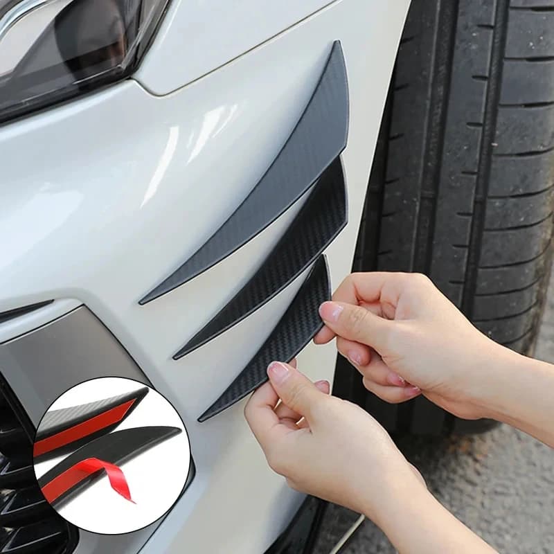 1/2/4set Universal Front Bumper Lip Decoration Diffuser Splitter Fins Body Spoiler Canards Valence Chin Car Tuning Canard Decor