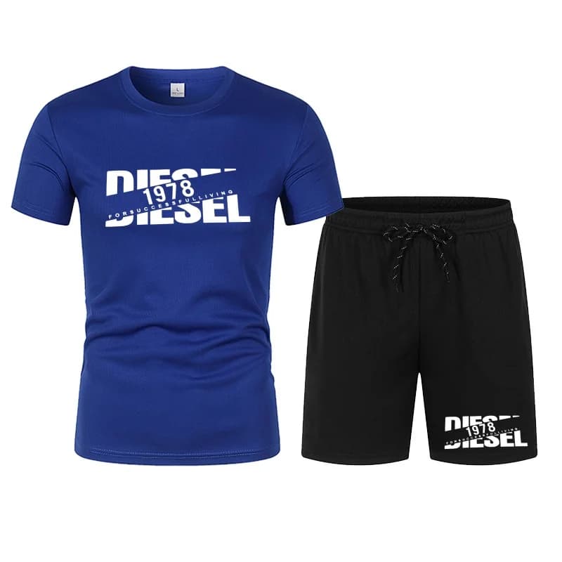 New Article of Trend 2026: Complete Men's Summer Casual Fashion Sporty, Set T-shirts Court Printed in Network for Jogging and Beach