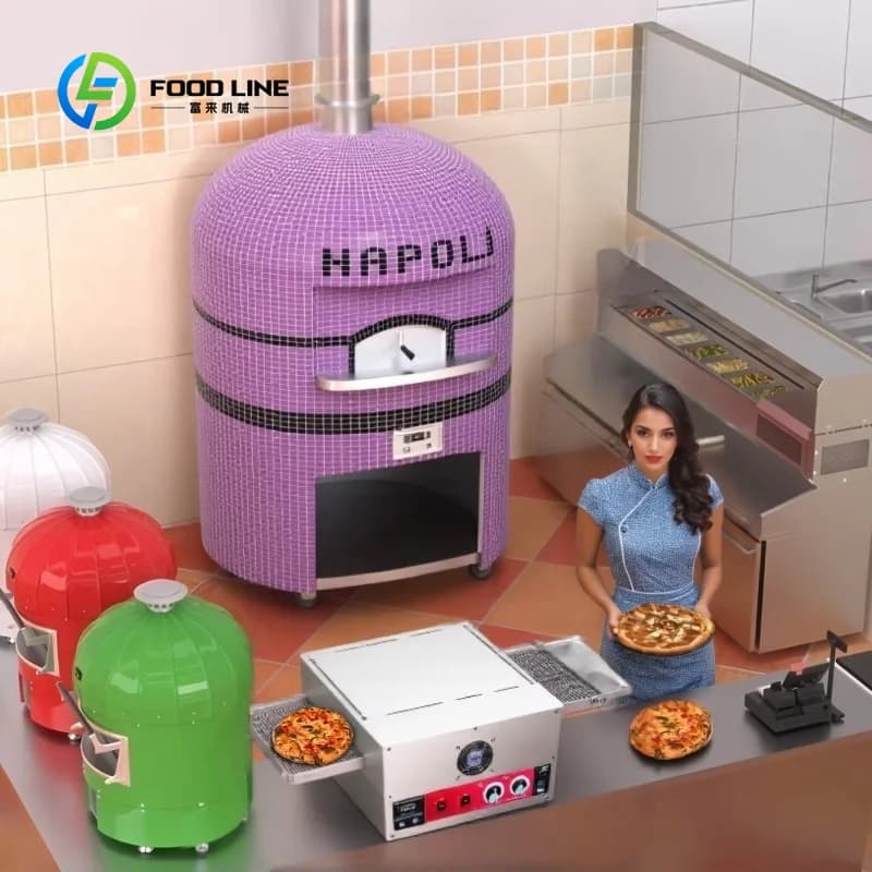 Professional Heavy Duty Pizza Oven Gas Electric Stone Dome Indoor Outdoor Neapolitan Wood Fired Bakery Restaurant Rotating