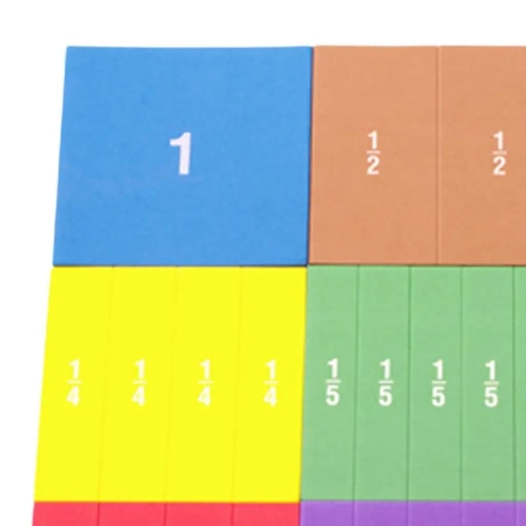 22x Magnetic Fraction Tiles Montessori Math Toys for Elementary