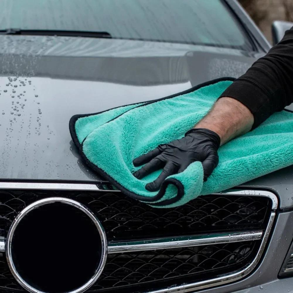 1400GSM Coral Fleece Deluxe Autolavaggio Asciugamano in microfibra Peluche Pulizia Panno per asciugare Panno per la cura dell'auto Dettagli Lucidatura