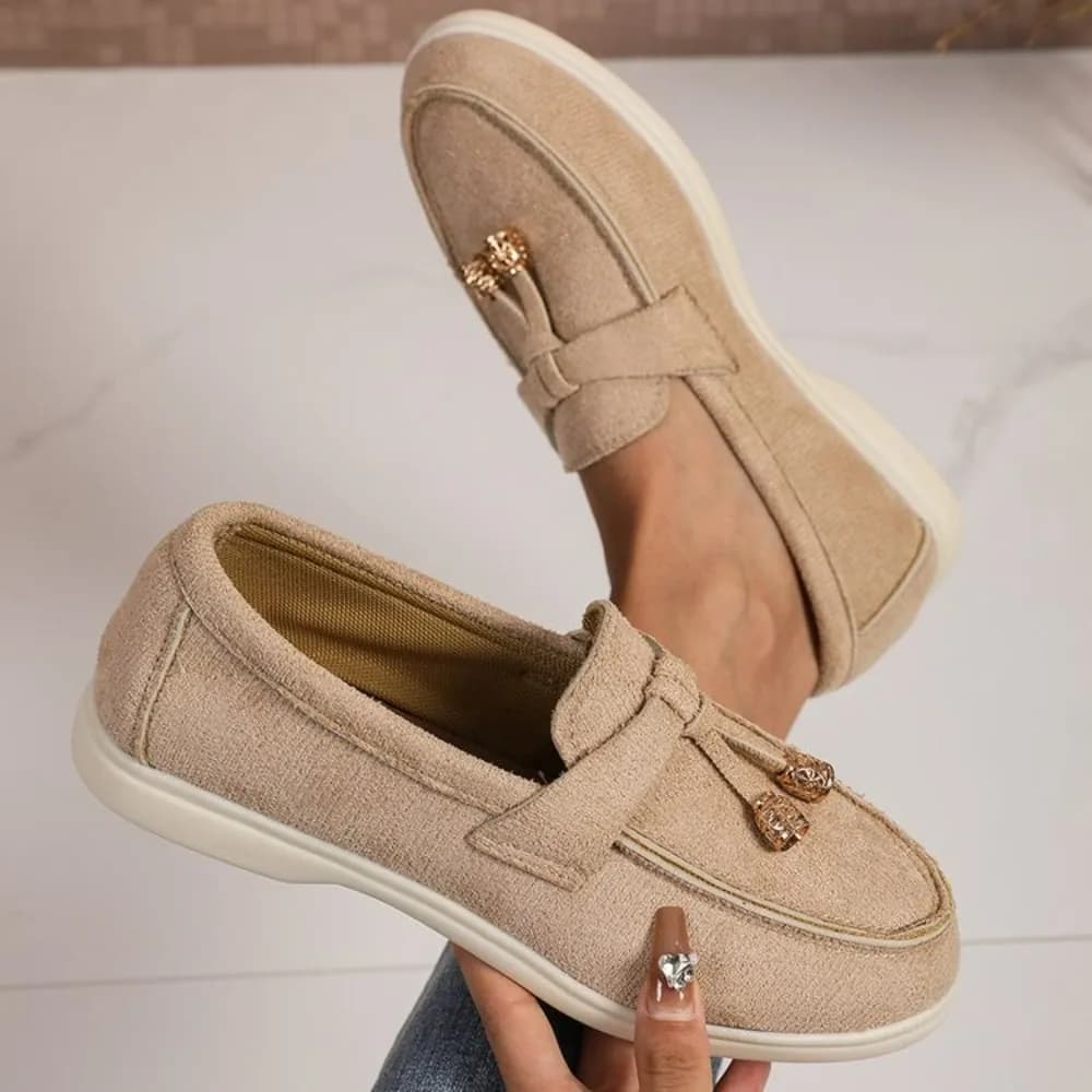 2025New Lefu Shoes Women's Soft Leather Retro Lazy Man Step on Thick Sole Flat Bottom Comfortable Single Shoe