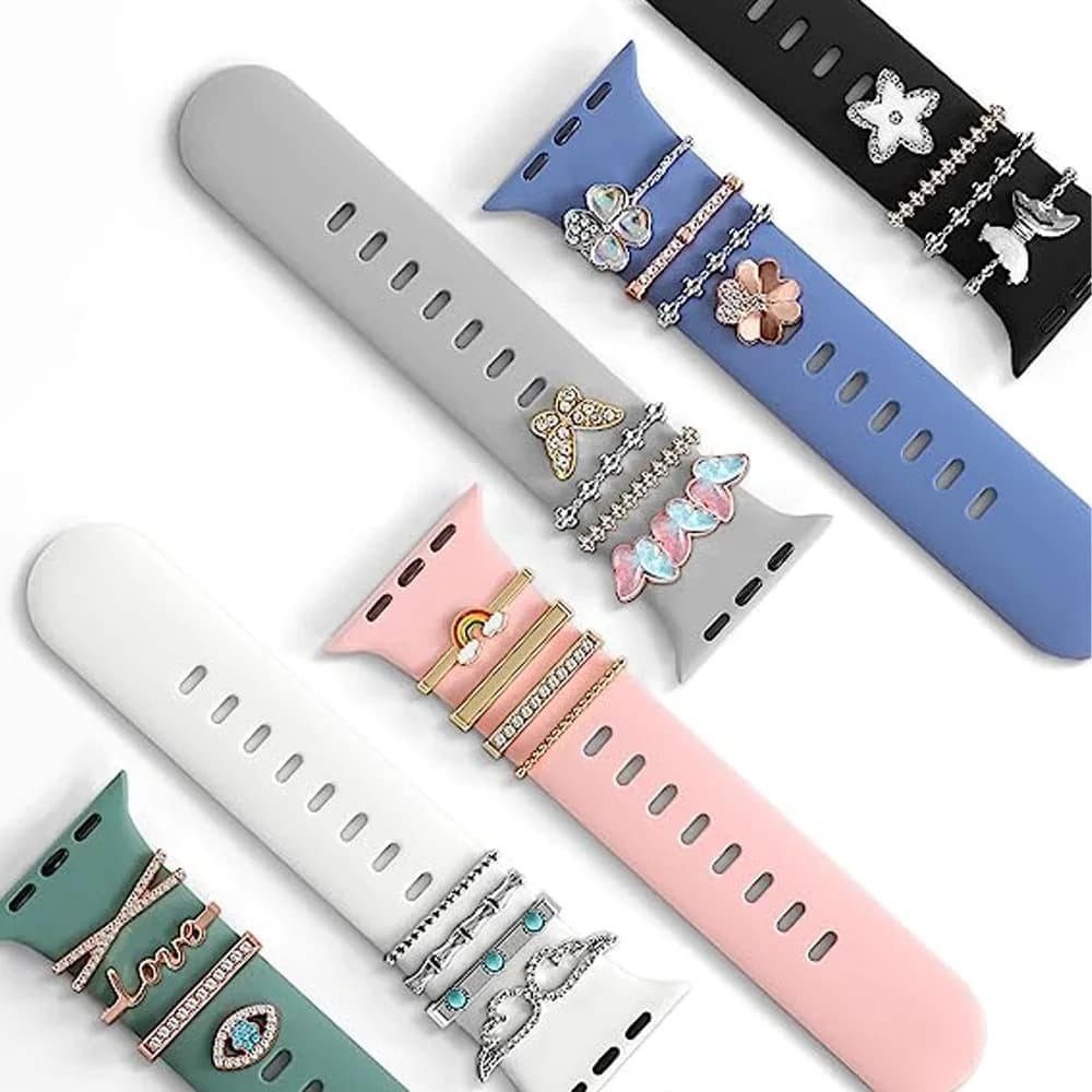 Decorazione per Apple watch ultra 2 band 10 9 11 Gioielli con diamanti Pendenti e ciondoli Accessori cinturino Samsung/Huawei/amazfit Bracciale 20/22mm