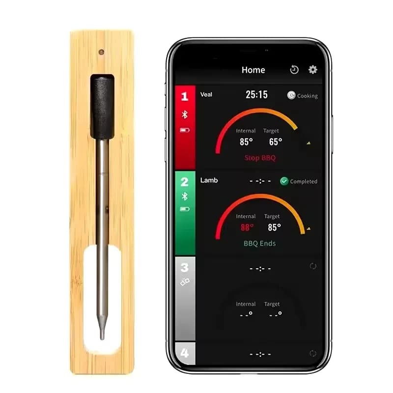Forno BBQ Manzo Bluetooth Indicatore di temperatura BBQ Intelligente Wireless Carne Indicatore di temperatura degli alimenti Cucina Cottura