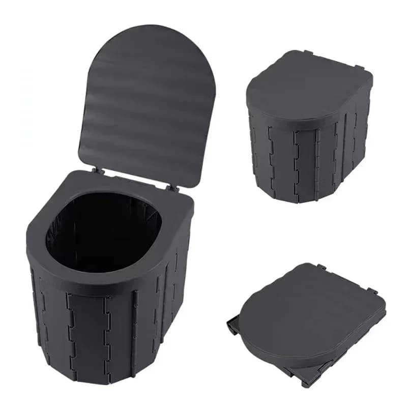 Toilette pieghevole da esterno Toilette portatile per auto Viaggio Tour con guida autonoma Toilette da campeggio Toilette di emergenza per adulti Donne Bambini
