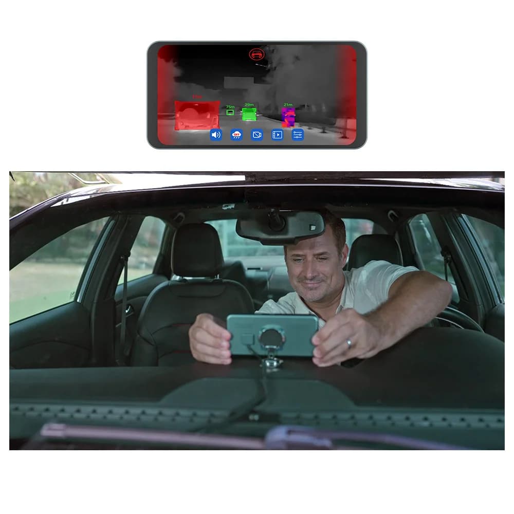 73Hot Infrared Vehicle-mounted Night Vision Automotive Thermal Imaging Dashcam for Driving Car Front Camera