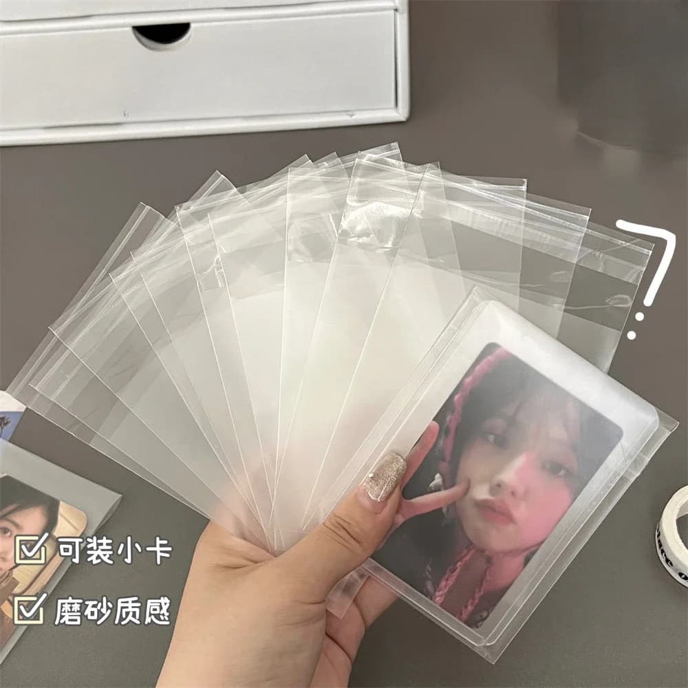 100 pz Trasparente Kpop Toploader Tesserino Protezione Trasparente Manicotto Della Carta Porta Carta Fotografica Per Kpop Idol Card 13x8 cm