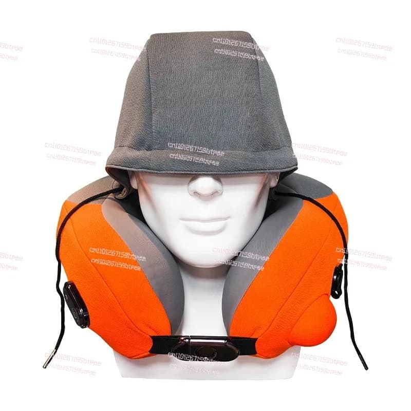 Massaggiatore cervicale per massaggio elettrico gonfiabile a forma di U da viaggio per auto portatile per la cura della colonna vertebrale