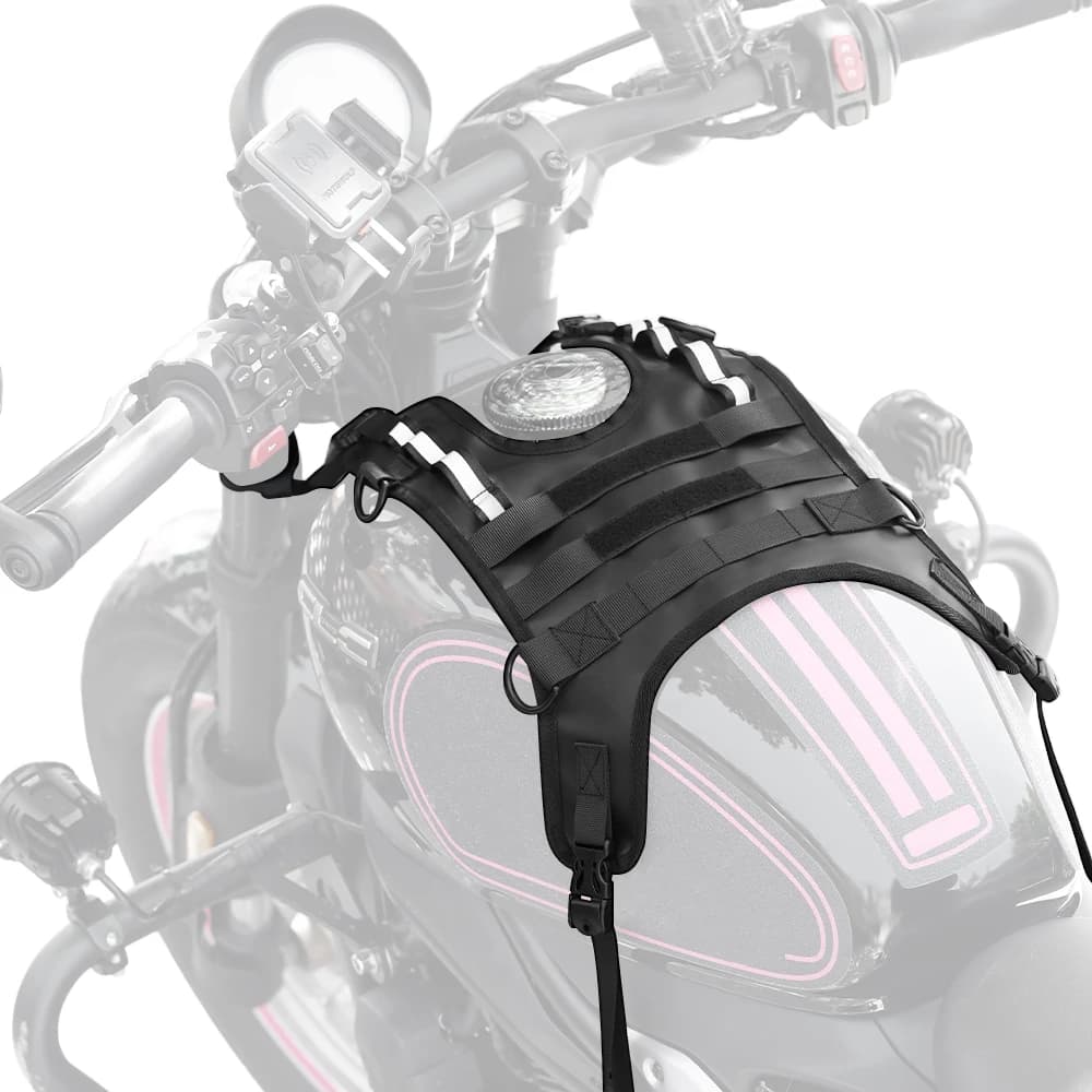 Base di Montaggio Universale per Moto e Copertura Serbatoio - Compatibile con Tutte le Borse per Moto, Accessorio per Espansione Spazio di Stoccaggio sul Serbatoio