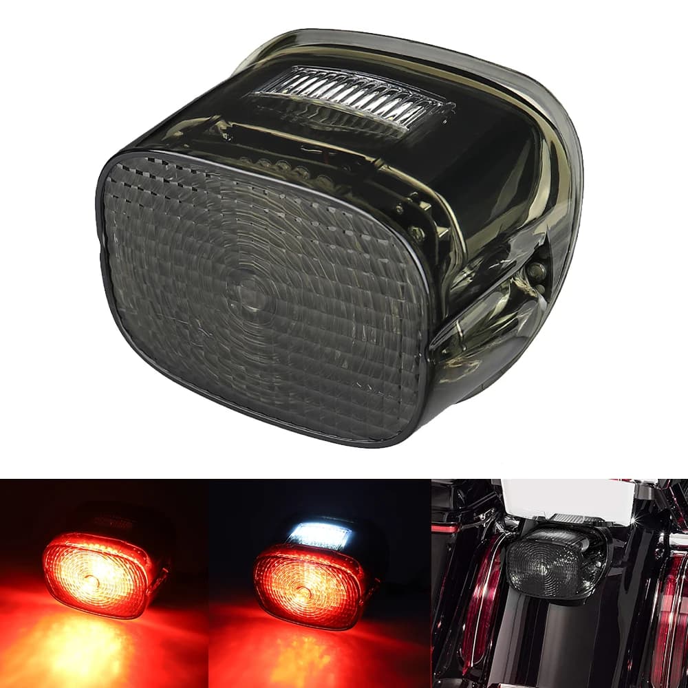 Luce freno flash posteriore Luce di guida con lampada targa Fanale posteriore a LED per modelli Big Twin o Sportster dal 1999 in poi