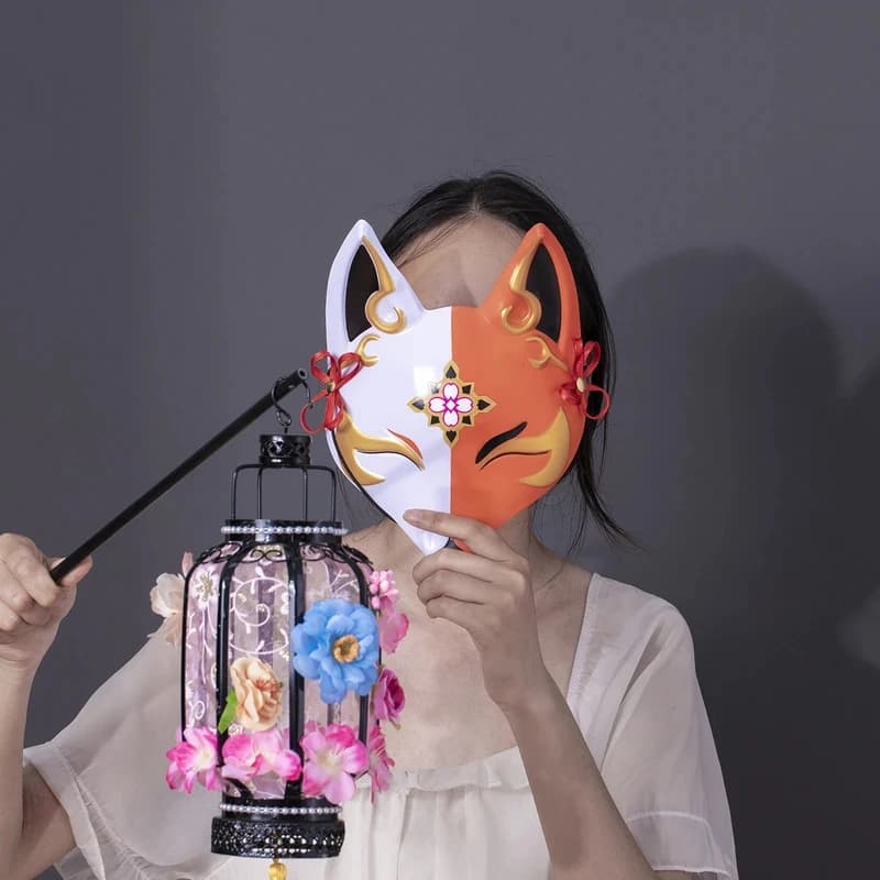 x;3,c'5\b/Game Honkai: Star Rail Sparkle Cosplay Mask Animal Fox Full Face Masks Wig Unisex Halloween Carnival Party P5'g,7\j'8/