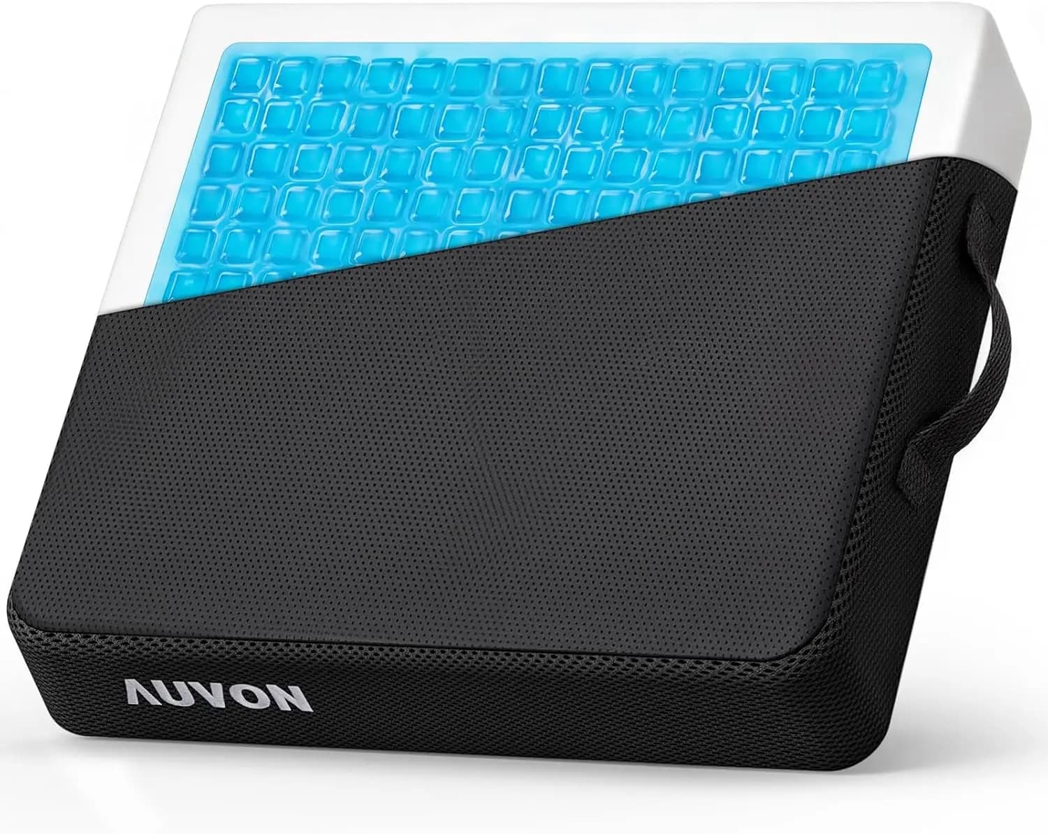 Cuscino in Gel Rinfrescante per Sedute Prolungate, Cuscino in Memory Foam con Base Antiscivolo e Rivestimento Traspirante per Ufficio e Auto