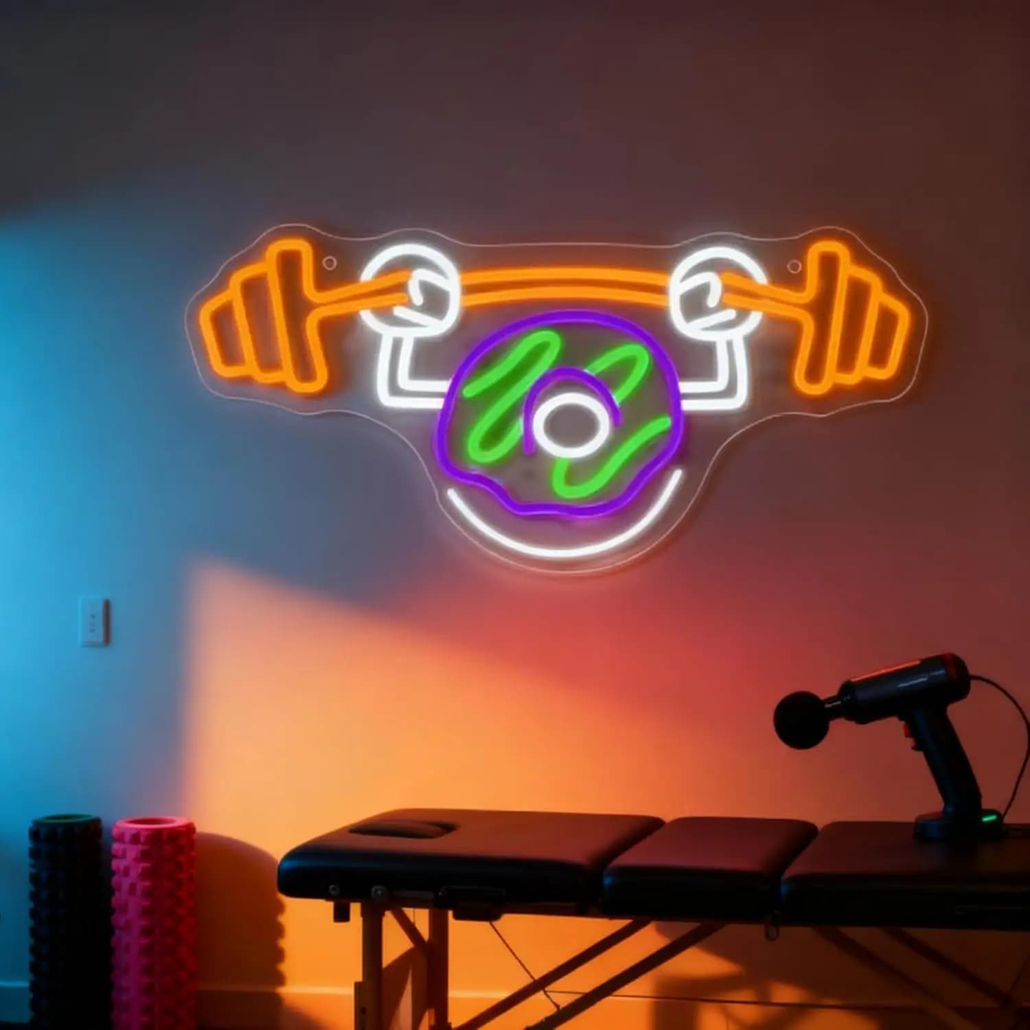 Insegna al Neon per Sollevamento Pesi, Luci al Neon USB Dimmerabili per Feste Sportive, Decorazione per Sala Esercizi e Palestra, Regalo per Amanti del Fitness