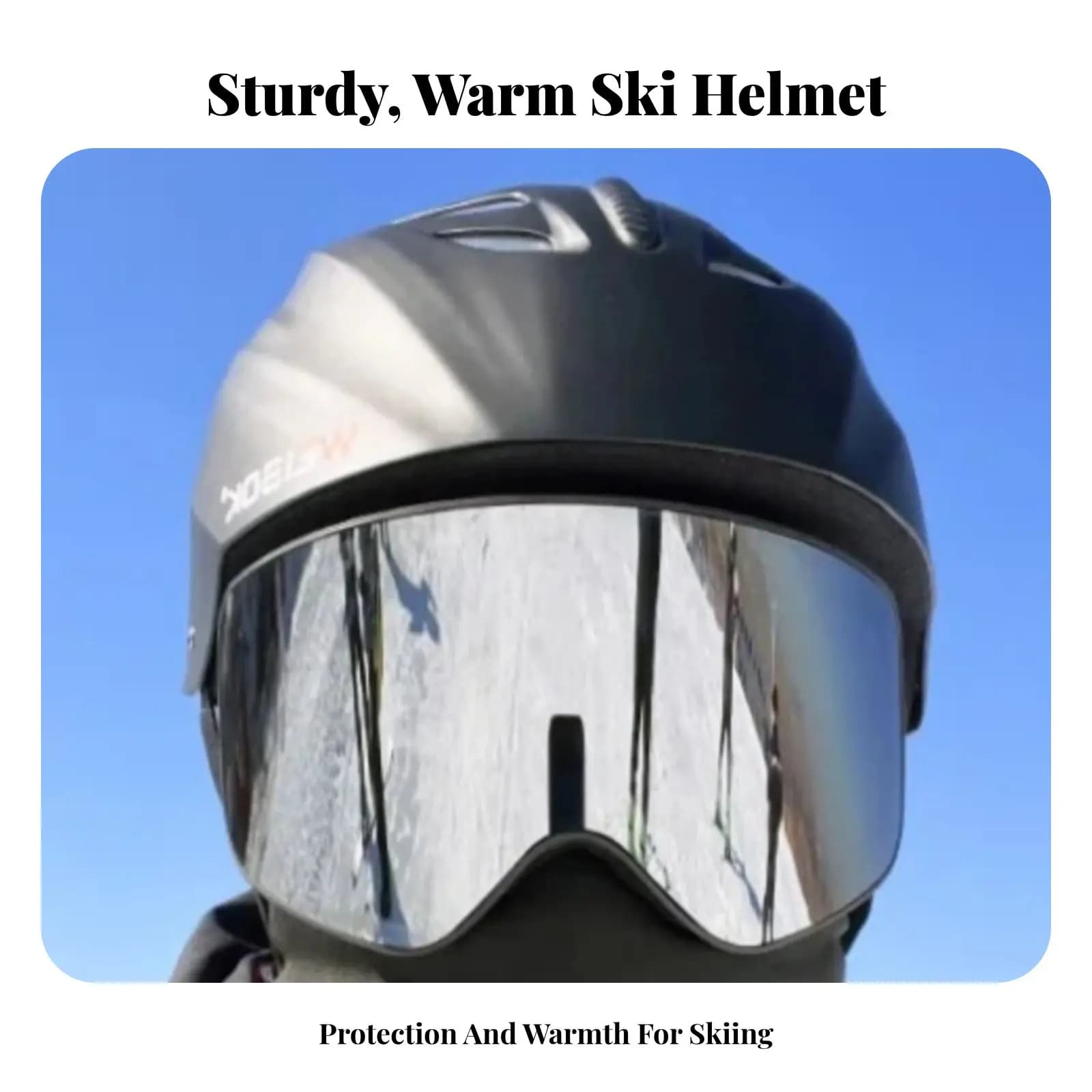 Casco da Sci con Occhiali Invernali Integrati, Unisex per Esterni, per Snowboard e Sci, Colore Alabastro Opaco, Casco Professionale