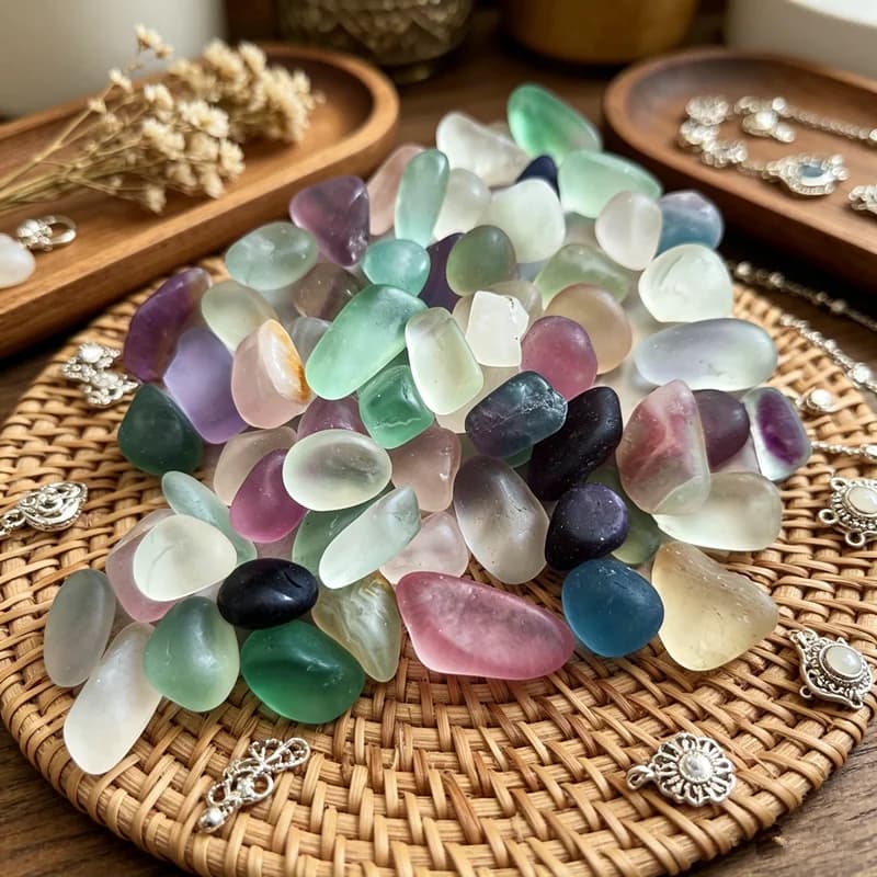 Pietra di fluorite naturale cristallo curativo Reiki quarzo energia campione minerale acquario decorazione della casa diffusore pietra regalo cristallo