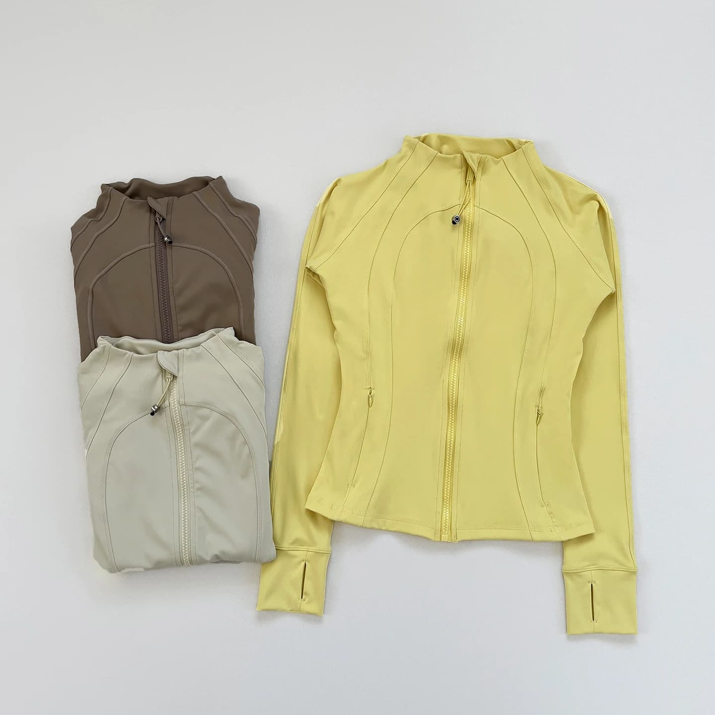 Women's Multi - color Sports Knit Jacket, Casual Long - sleeve Top, Fashion Solid - color Yoga Outerwear, 2025 New Arrival