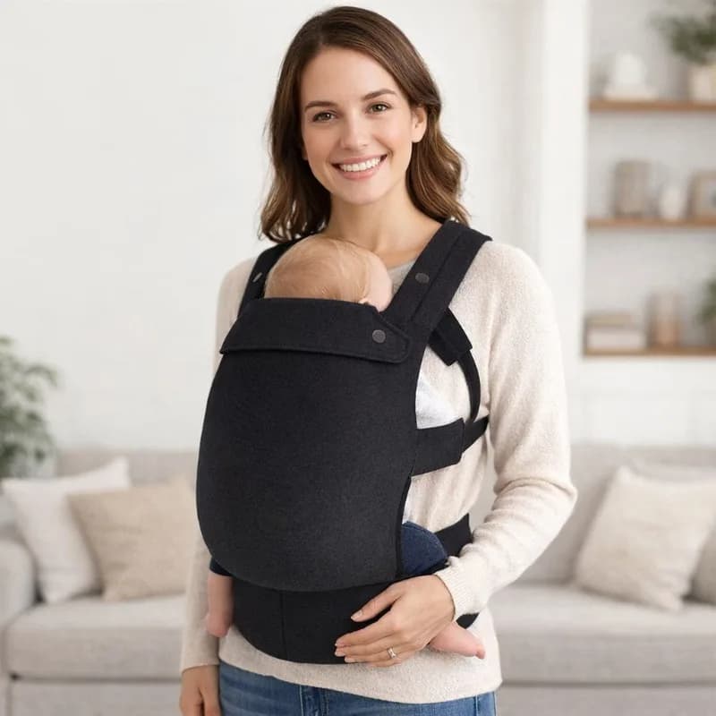 Marsupio ergonomico per seggiolino anca per bambini, imbracatura regolabile in cotone 100% con supporto lombare per neonati 0-36 mesi, 4 posizioni di trasporto