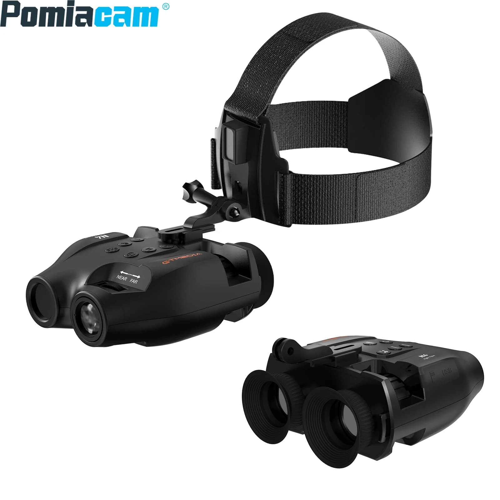 Binocolo Visione notturna Schermo da 1,54 '' N4 850nm Infrarossi 300 metri Full Dark 5X Ottico 1080P Video Impermeabile 2000mAh Batteria