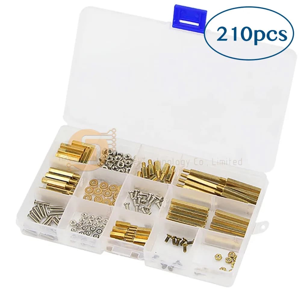Set of Raspberry PI screws from 210 pieces - Kit of screws and nuts in metal/plastic M2.5 and M3 for P I 4B/3B+/3B, auto robot, OrangePI and BananaPI